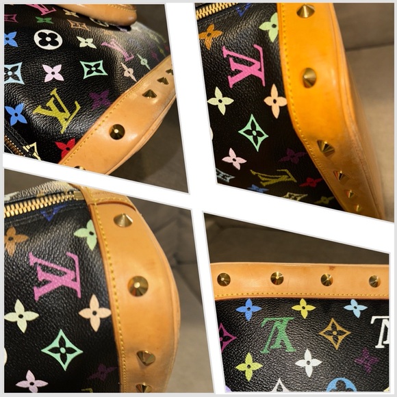 LOUIS VUITTON BLACK Monogram MULTICOLOR ALMA Handbag - Picture 12 of 14